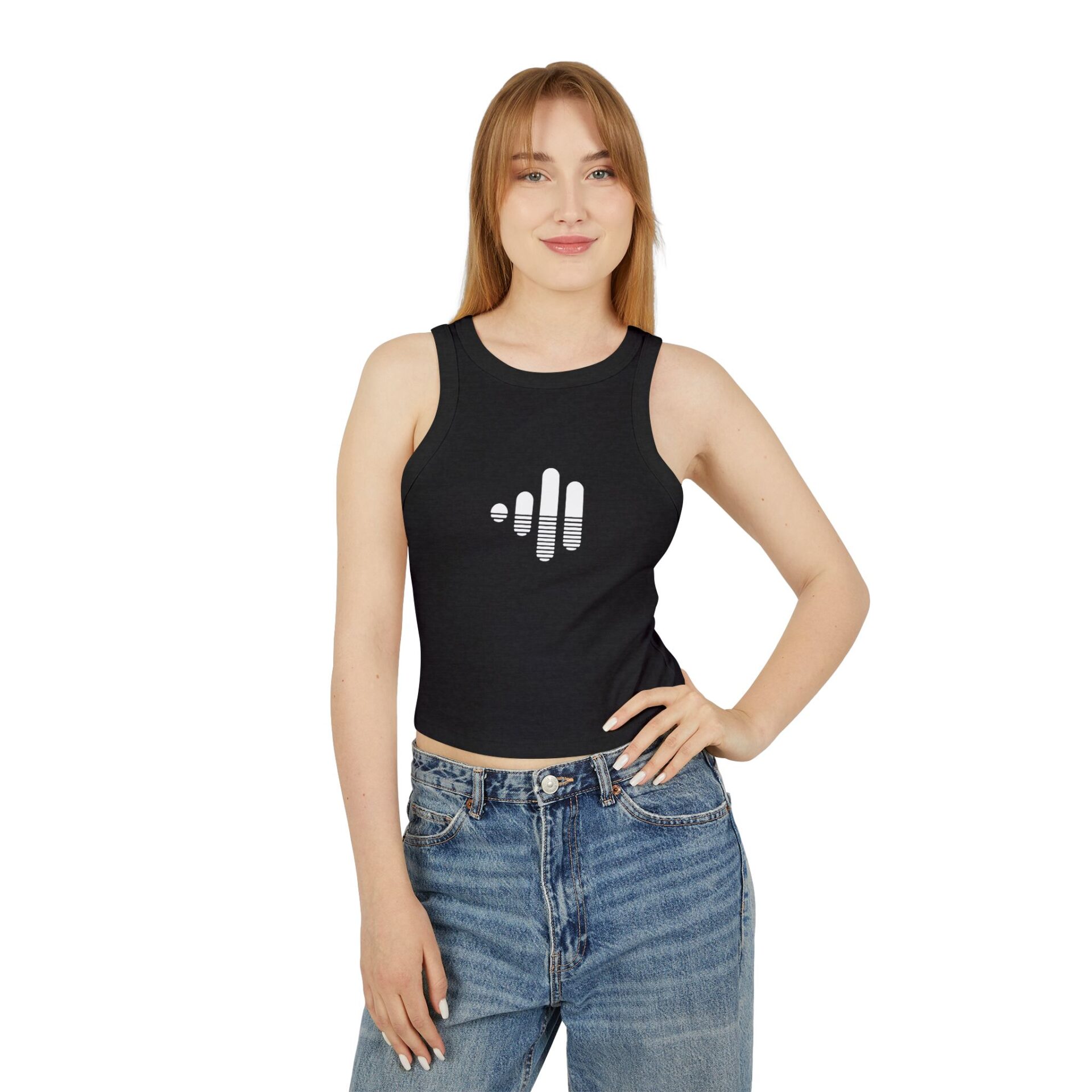 Paradise Breaks Women's Micro Rib Racer Tank Top 4 Paradise Breaks Women's Micro Rib Racer Tank Top - Image 4